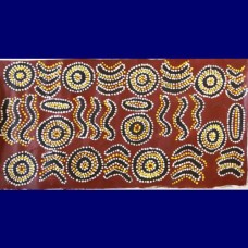 Aboriginal Art Canvas - Dorothy Richardson-Size:47x91cm - H